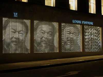 Ai Weiwei, Lichtinstallation bei Louis Vuitton, Paris.